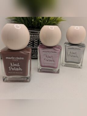 Marie Claire Spring Collection Set Of 3 Mocha Mousse, Strawberry Milk, Silver...